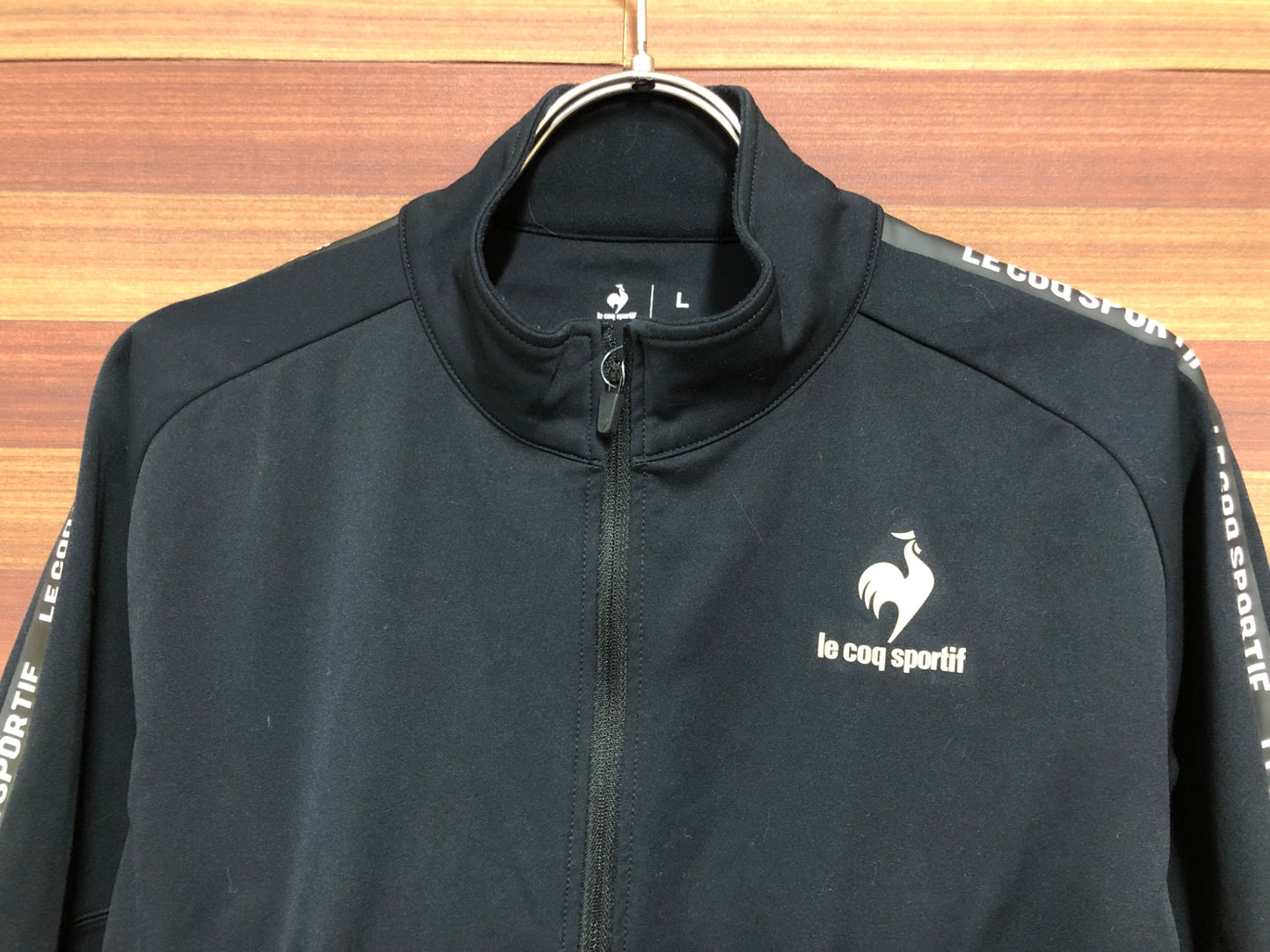 IO090 ルコックスポルティフ le coq sportif 長袖 サイクルジャージ 黒 L 裏起毛