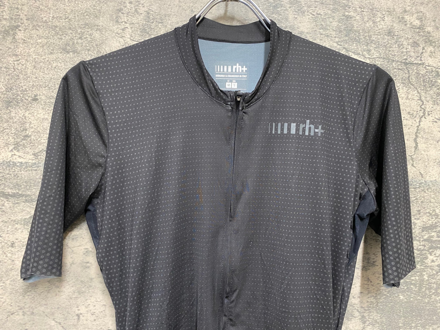 JB971 rh+ 半袖 サイクルジャージ 黒 M