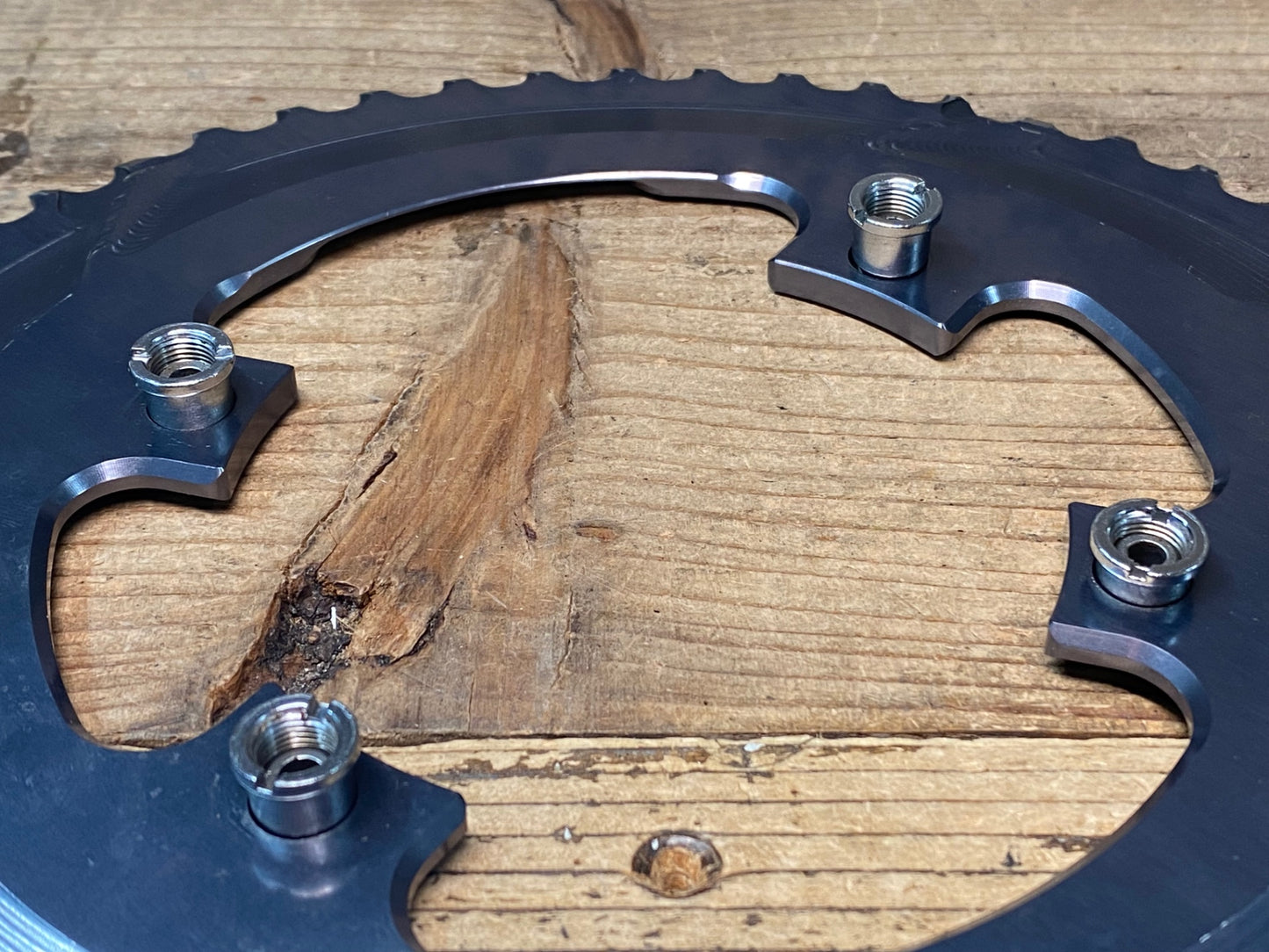 IZ173 アブソリュートブラック ABSOLUTE BLACK OVAL 楕円チェーンリング 52T 11S PCD110 4arm グレー