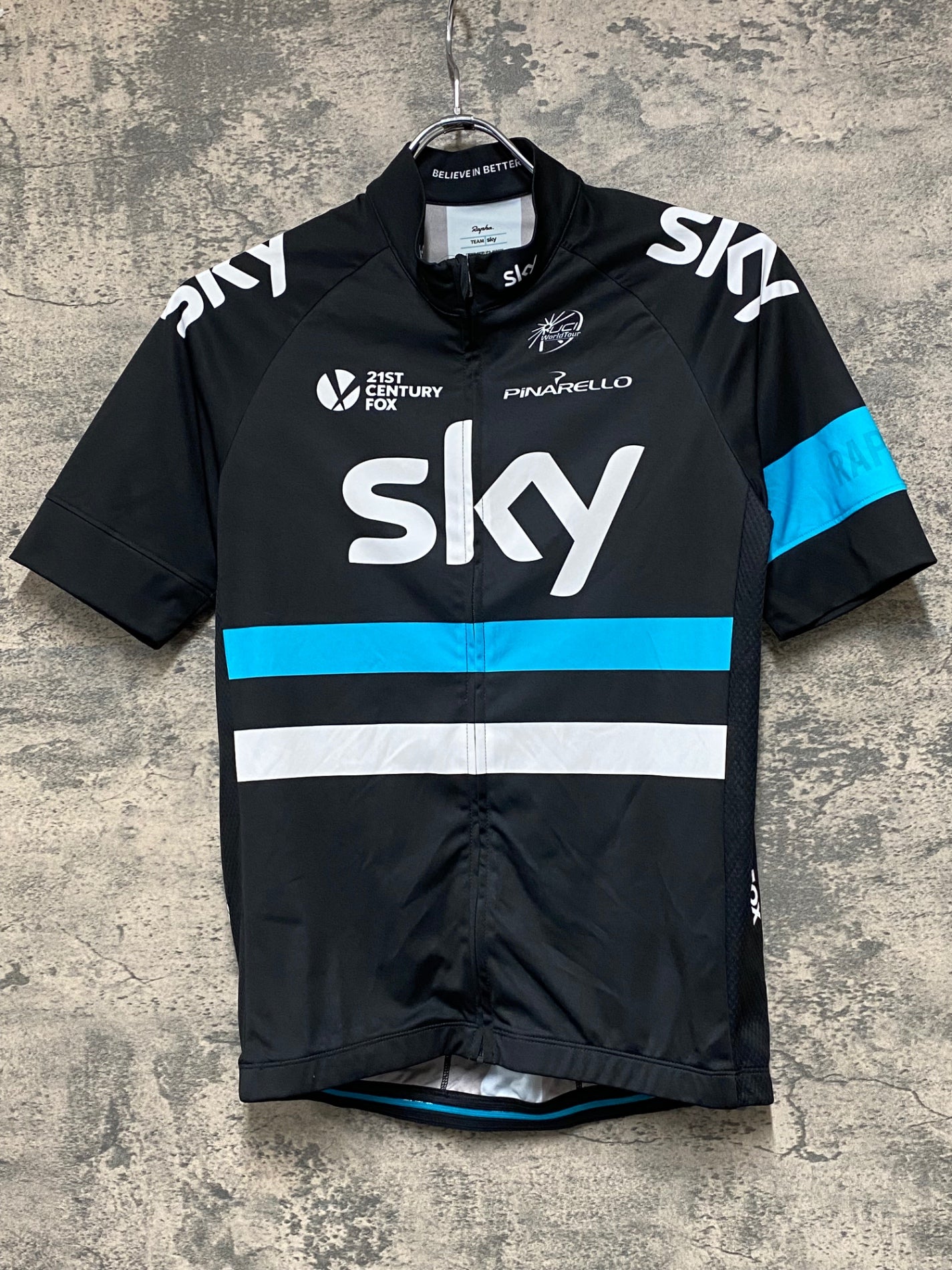 JC815 ラファ Rapha MEN'S REPLICA JERSEY 半袖 サイクルジャージ 黒 M TEAM sky