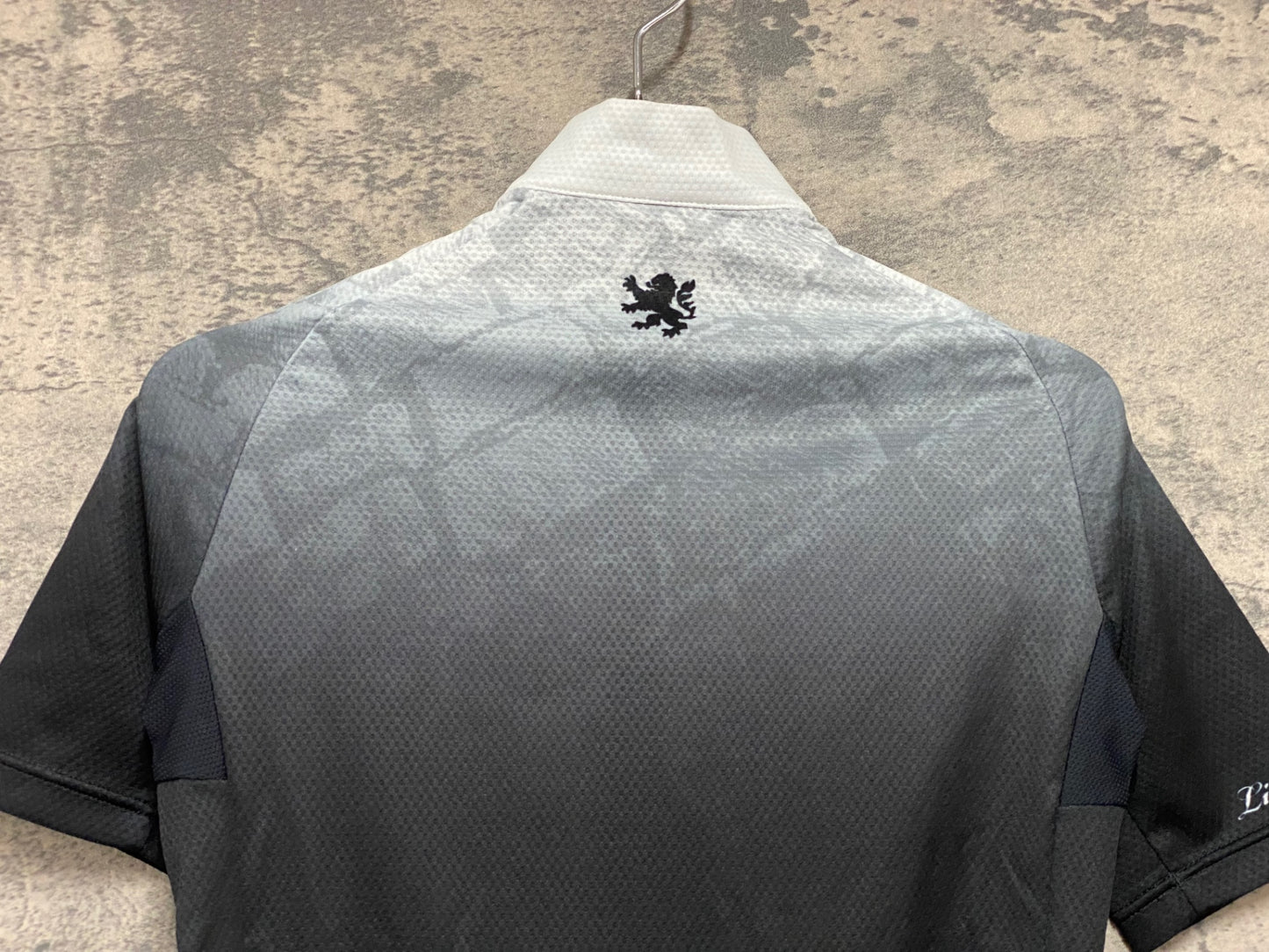 JB076 リオンドカペルミュール Lion de KAPELMUUR 半袖 サイクルジャージ 黒 白 S