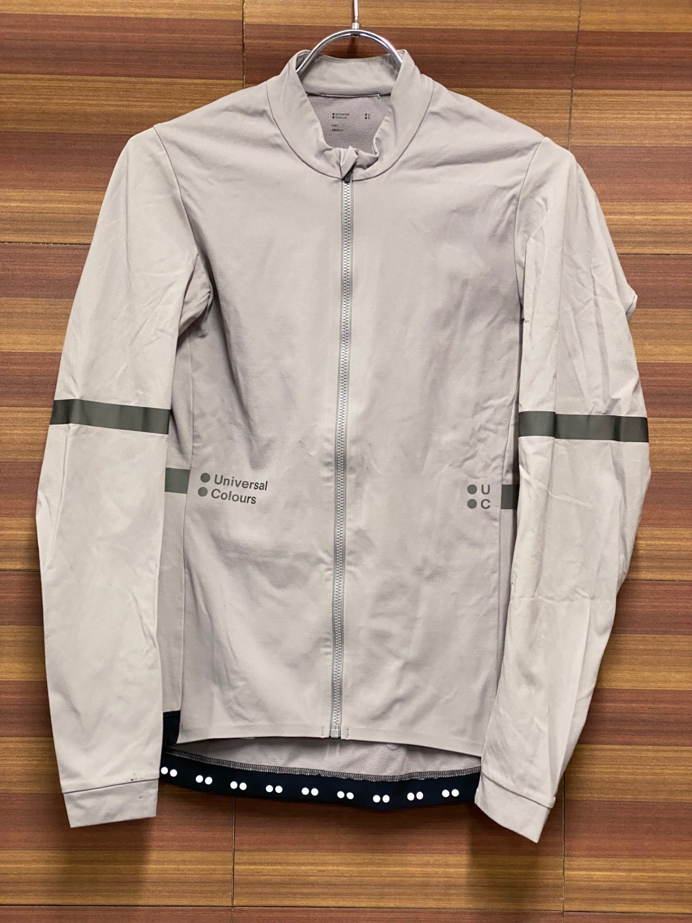 IU214 ユニバーサルカラーズ Universal Colours 長袖 サイクルジャージ 薄紫 M 裏起毛