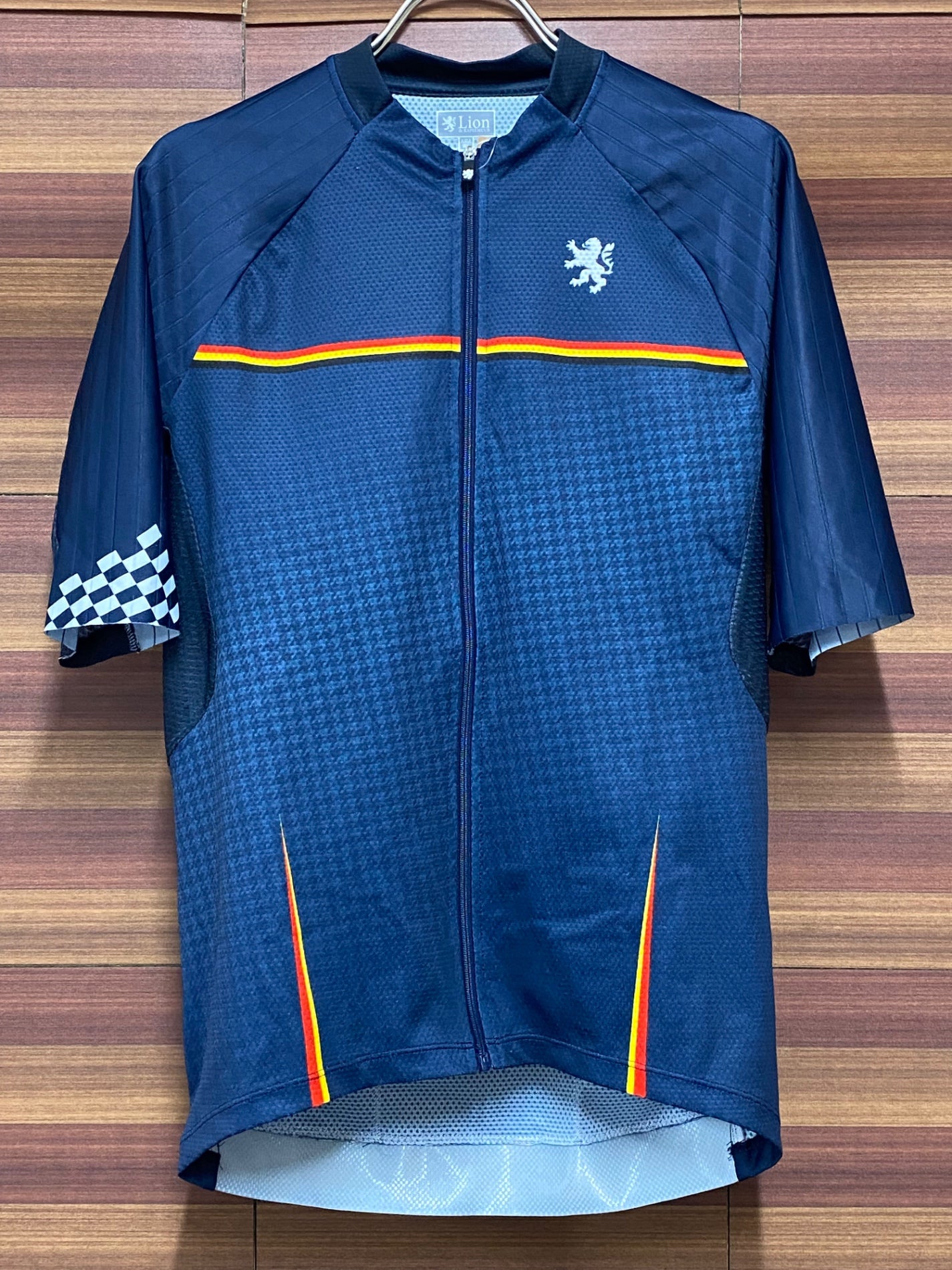 IV206 リオンドカペルミュール Lion de KAPELMUUR 半袖 サイクルジャージ ネイビー WL