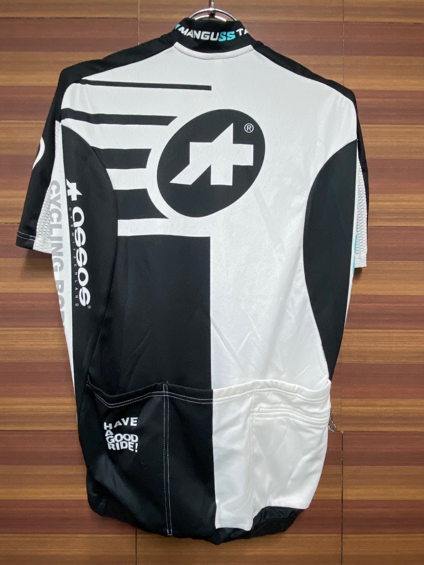 IH156 アソス assos SS.MANGUSSTA S7 半袖 サイクルジャージ 黒 白 M