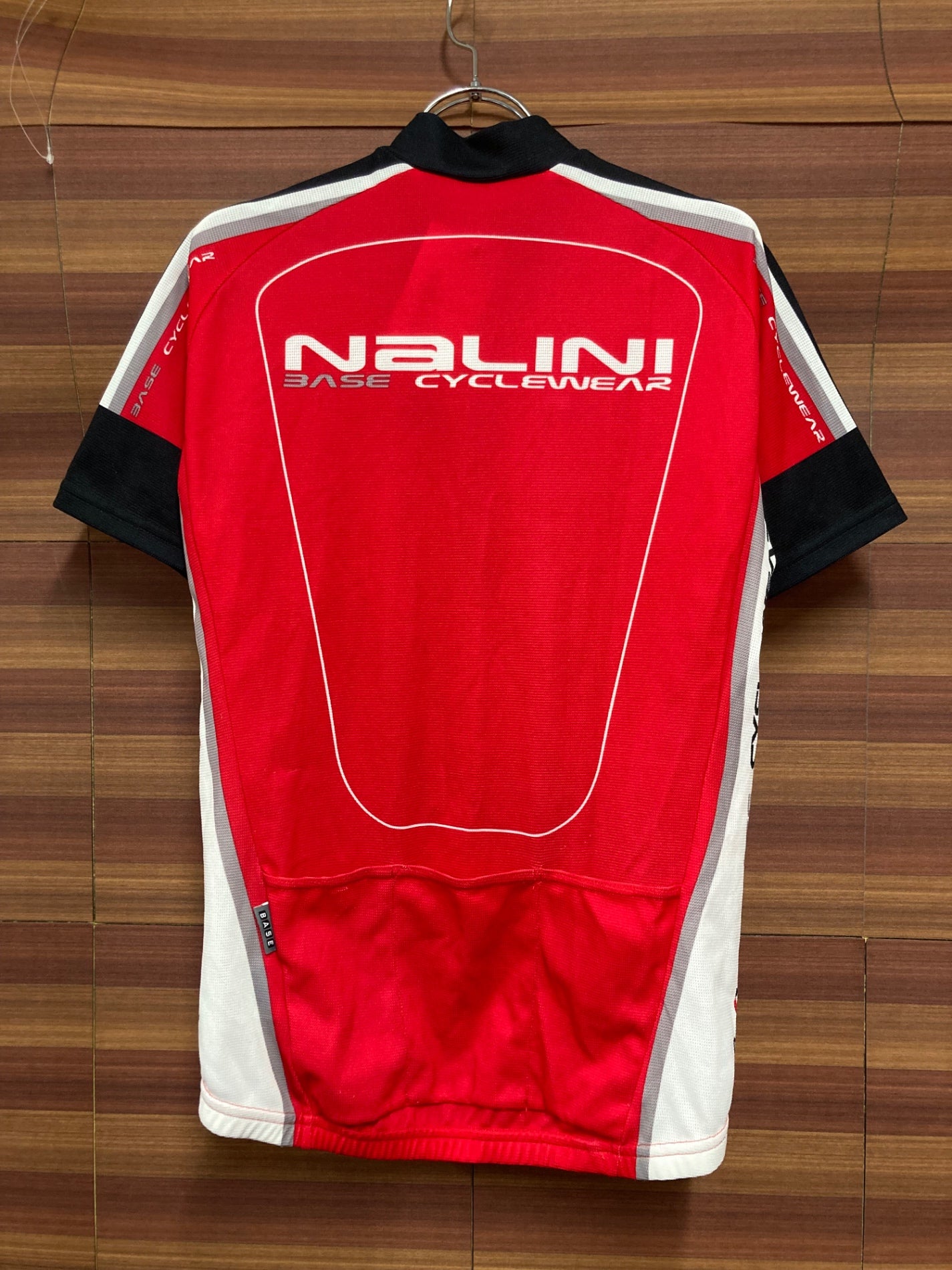 IO716 ナリーニ Nalini 半袖 サイクルジャージ 赤 黒 M ハーフジップ