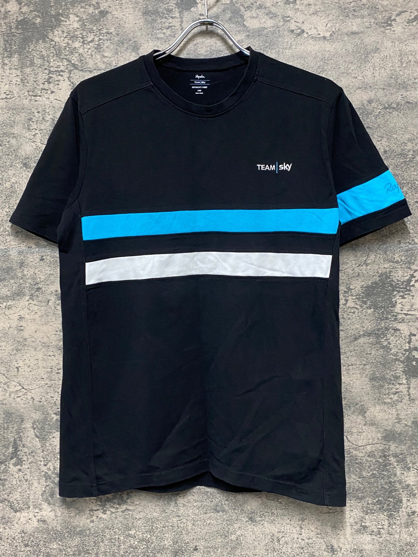 JC822 ラファ Rapha SUPPORTER'S T-SHIRT 半袖 Tシャツ 黒 M TEAM sky
