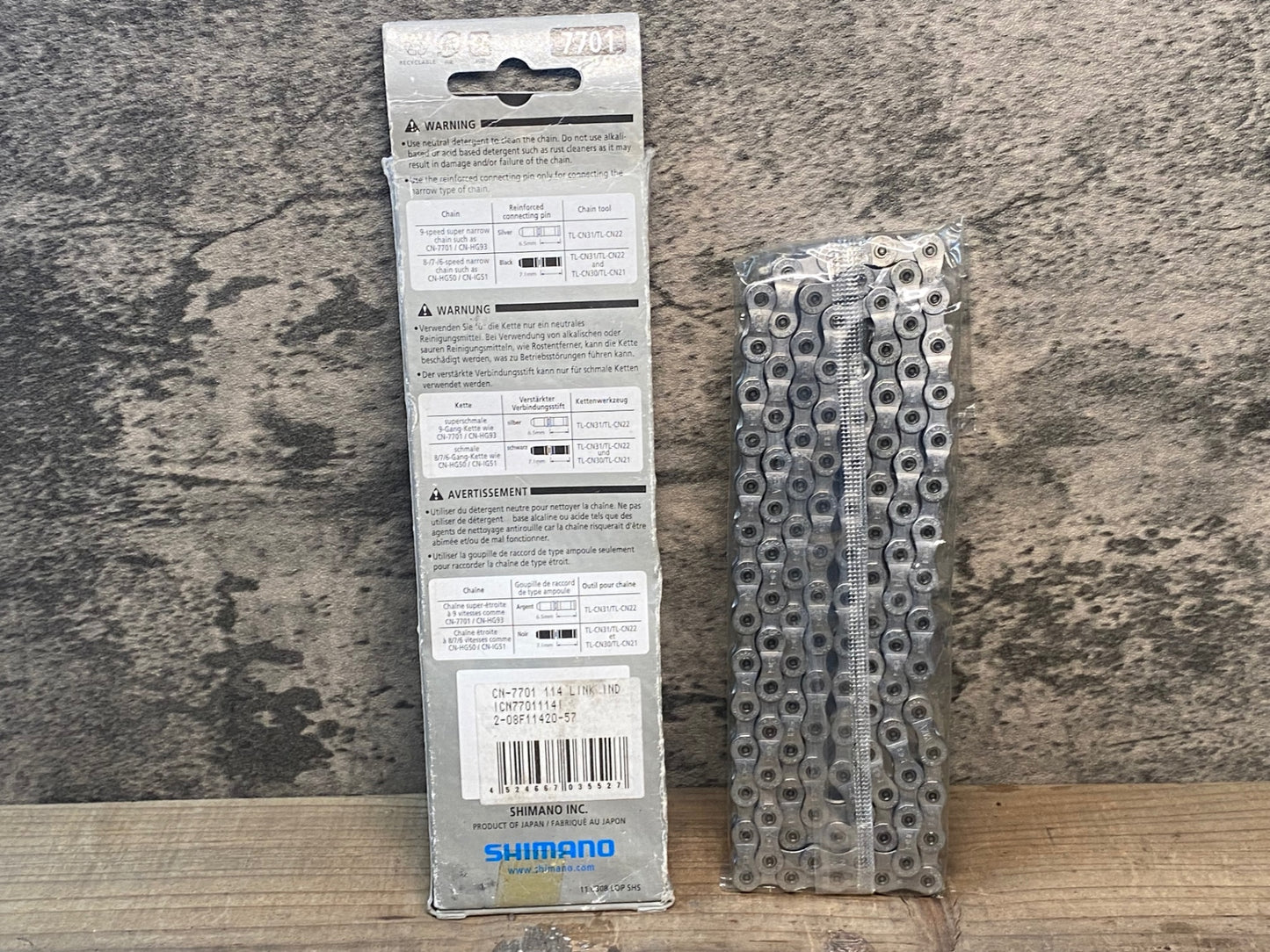 IW671 シマノ SHIMANO デュラエース DURA-ACE XTR CN-7701 チェーン 9S 114L 未使用
