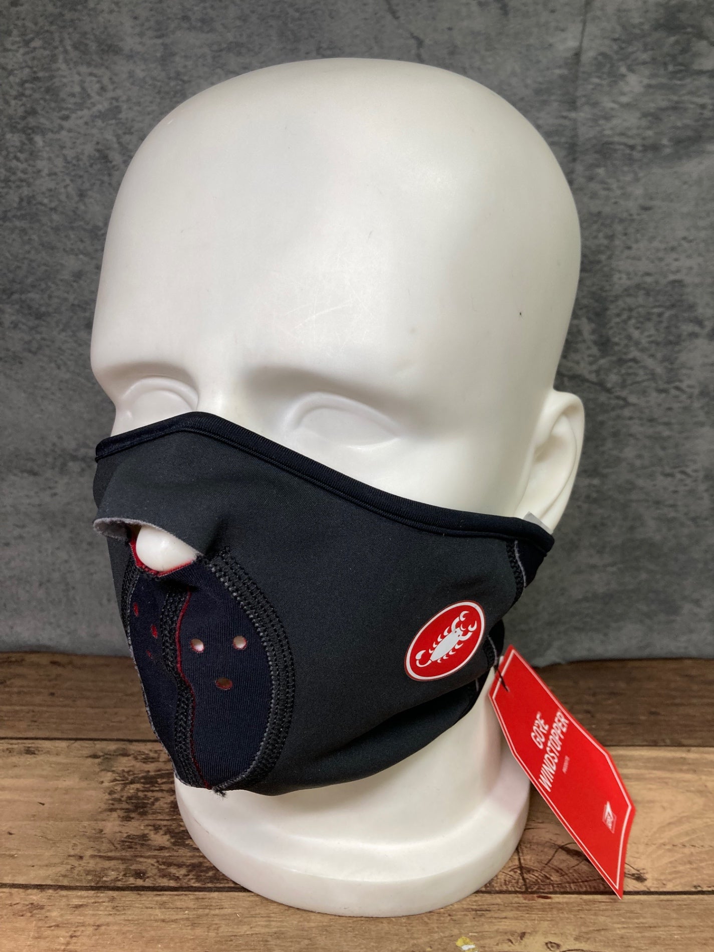 IQ159 カステリ CASTELLI フェイスマスク 黒 裏起毛 GORE WINDSTOPPER