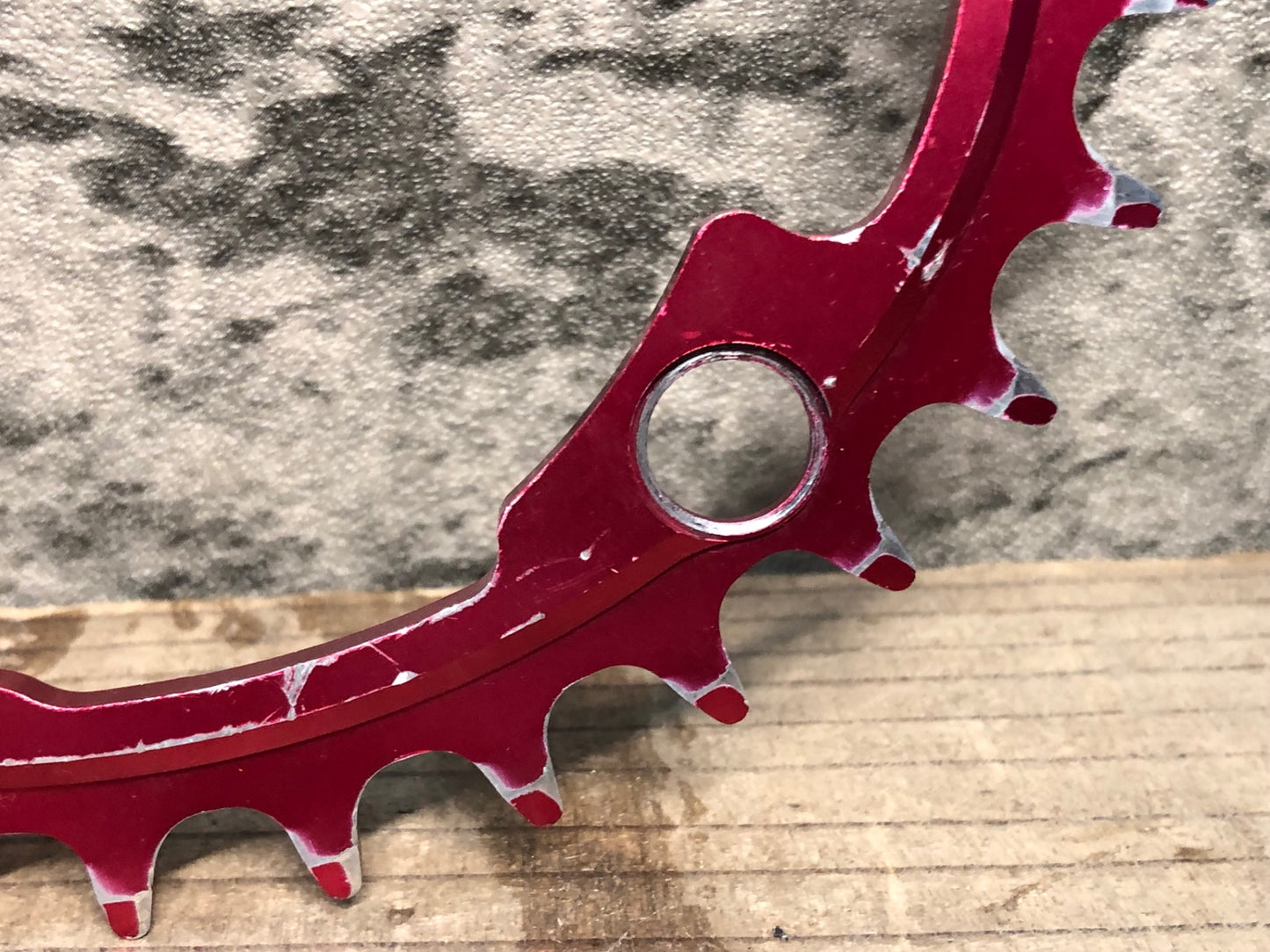 IY816 スギノ SUGINO サイクロイド CYCLOID Super Hill Climb CY4-SHC-32T インナー 楕円 チェーンリング 赤 32T