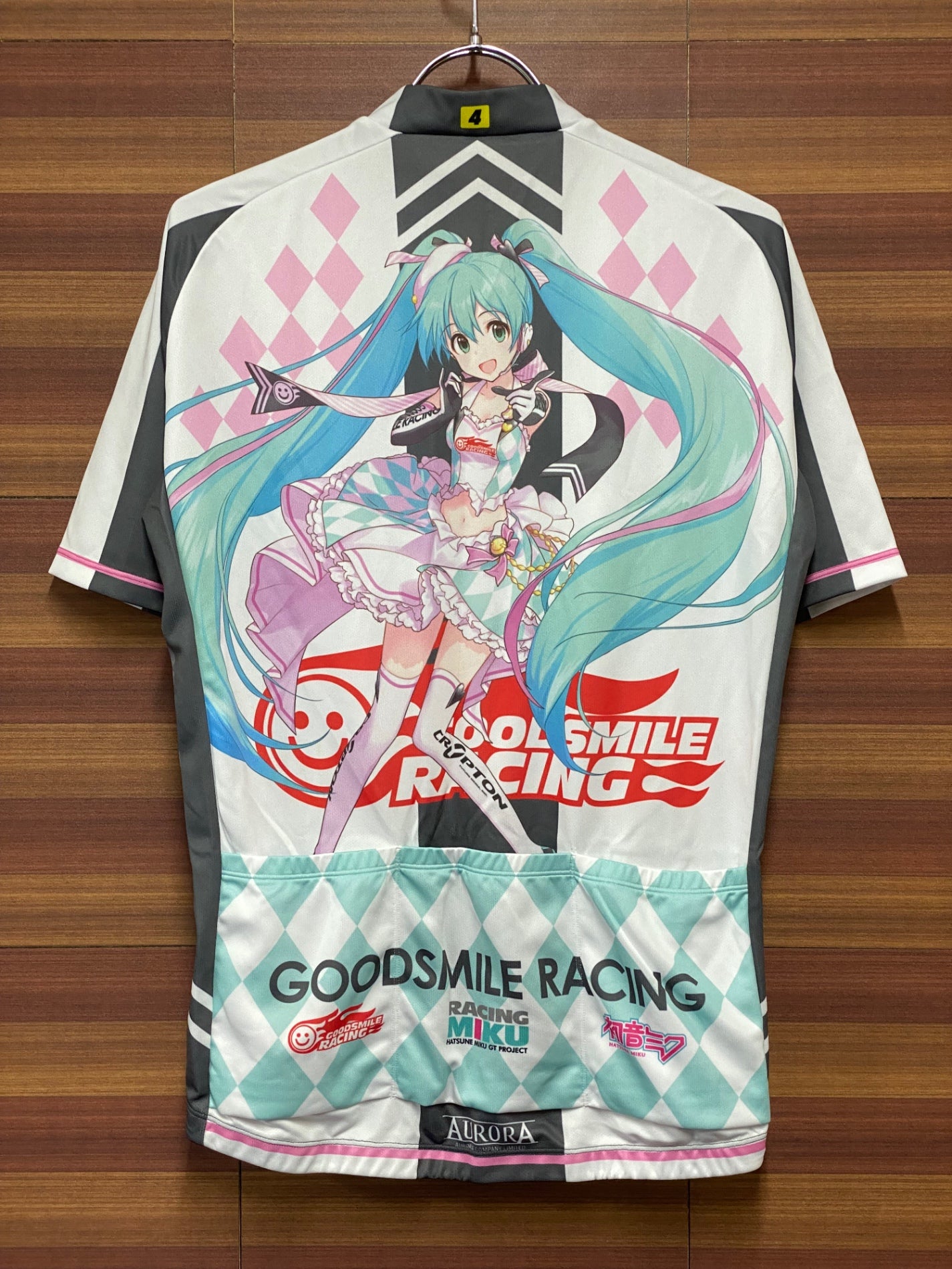 IF717 アウローラ AURORA レーシングミク RACING MIKU 半袖 Lサイズ 総柄 2019 初音ミク グッドスマイル ※タグ付き