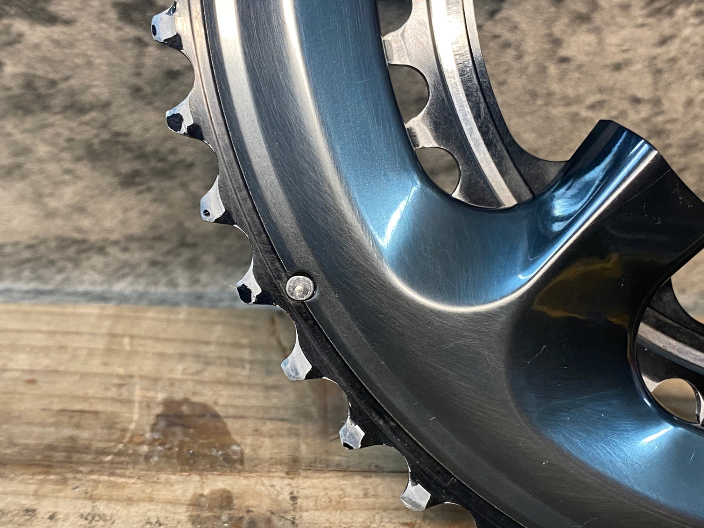 IQ673 シマノ SHIMANO デュラエース DURA-ACE FC-R9100 チェーンリングセット 52/36T ※歯の摩耗大