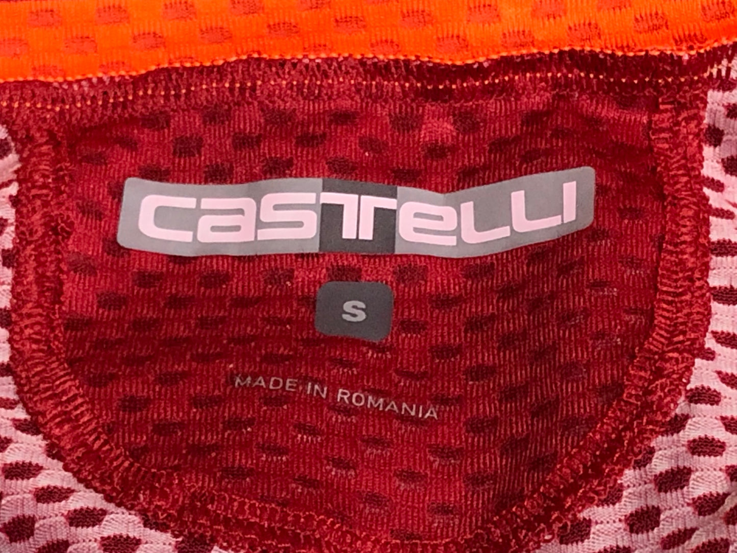 IO130 カステリ CASTELLI 半袖 サイクルジャージ 黒 赤 S