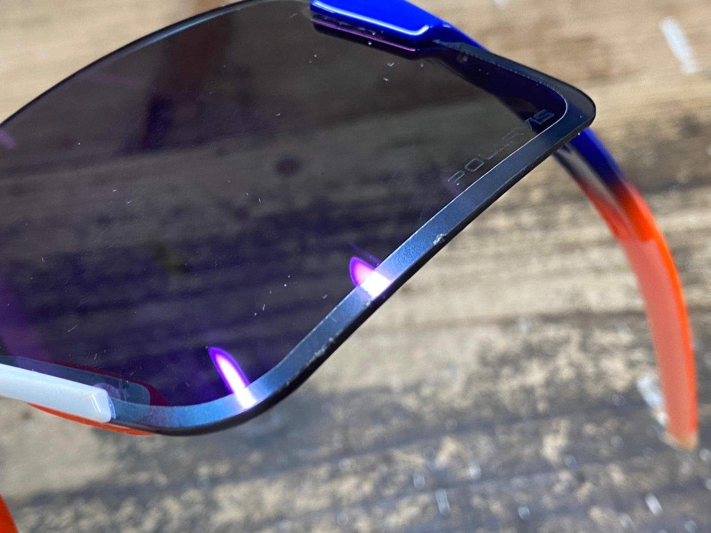 JD573 ジャイアント GIANT Helio D01 サングラス アイウェア 紺 オレンジ レンズ剥げ