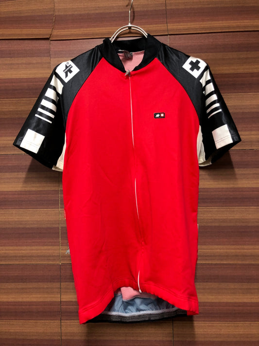 IU911 アソス assos 半袖 サイクルジャージ 赤 M 黄ばみ