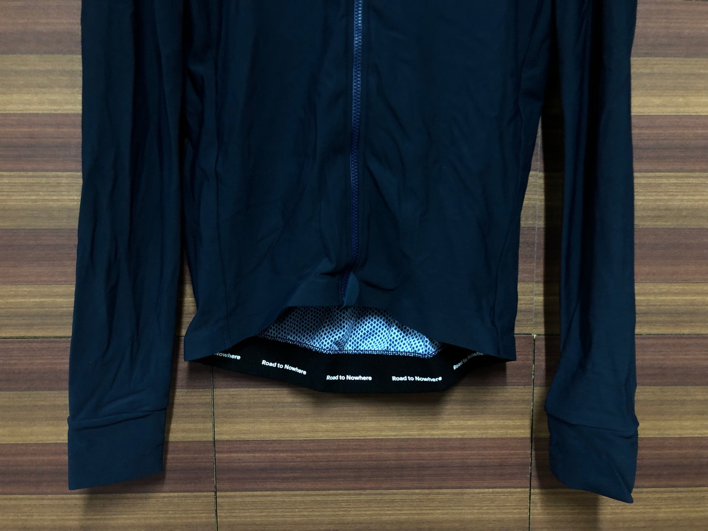 IM204 パスノーマルスタジオ PAS NORMAL STUDIOS 長袖 サイクルジャージ 紺 S 裏起毛