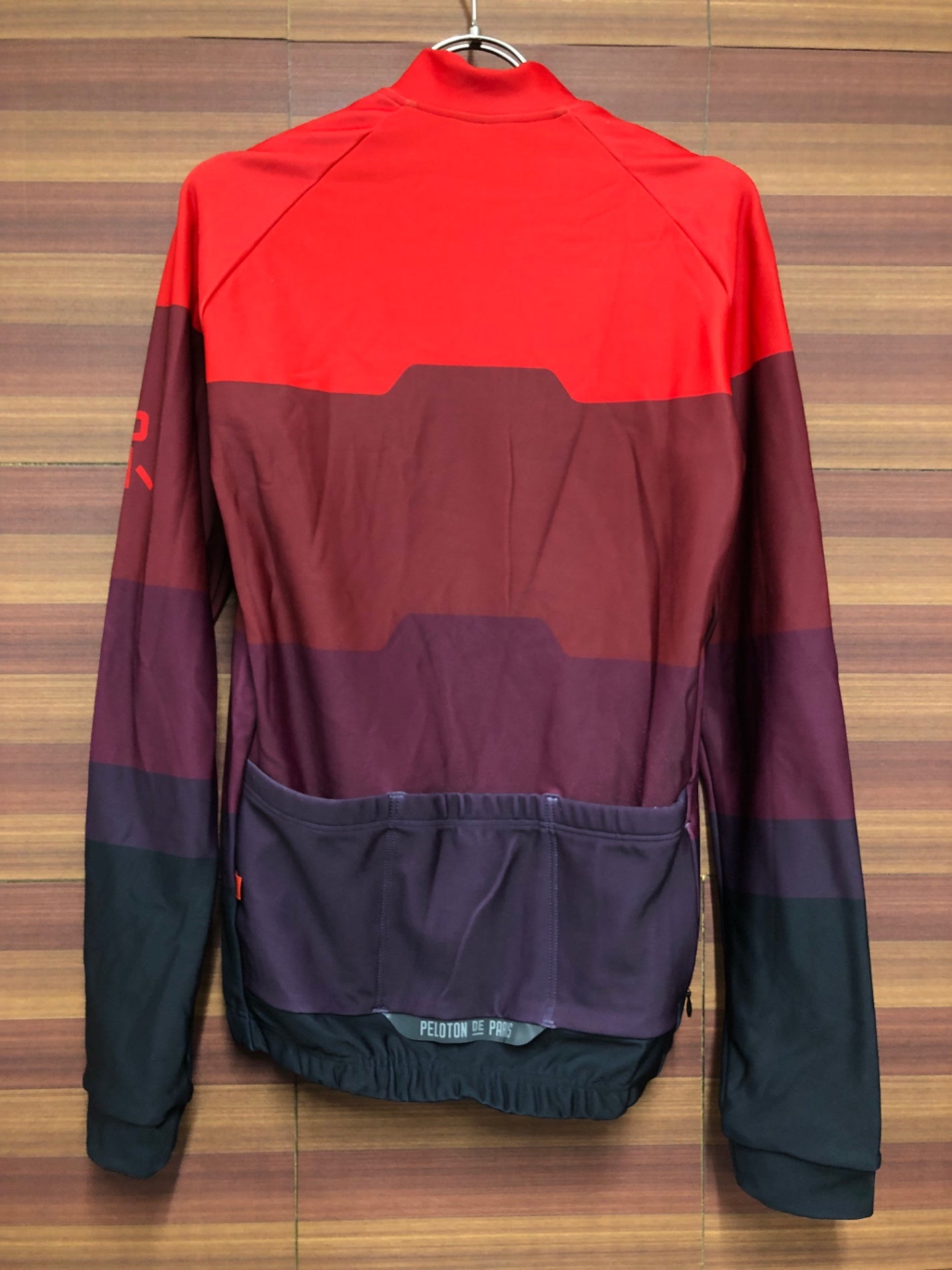 IO497 プロトンド パリ PELOTON DE PARIS 長袖 サイクルジャケット 赤 Ｍ
