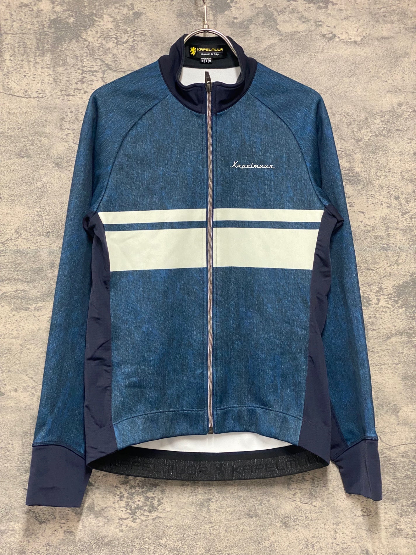 IZ771 リオンドカペルミュール Lion de KAPELMUUR 長袖 サイクルジャケット 濃紺 深緑 M 裏起毛