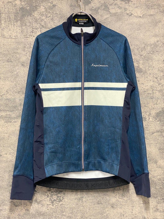 IZ771 リオンドカペルミュール Lion de KAPELMUUR 長袖 サイクルジャケット 濃紺 深緑 M 裏起毛