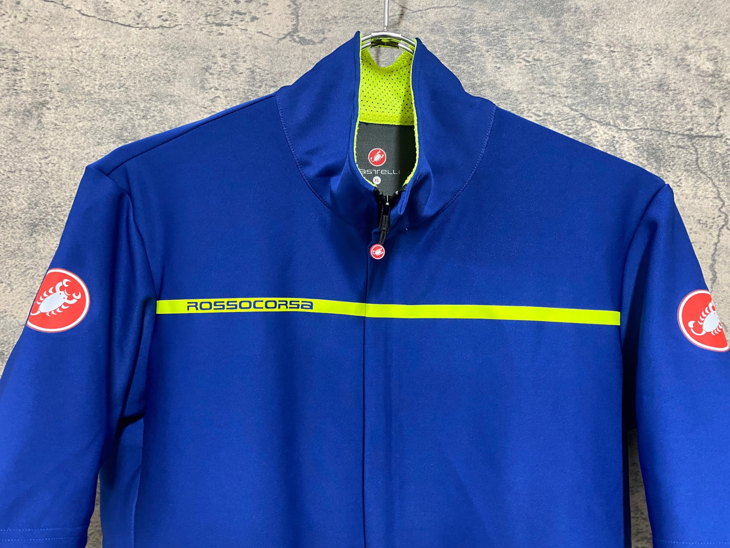 JB724 カステリ CASTELLI ロッドコルサ ROSSO CORSA 半袖 サイクルジャケット GORE 青 XL