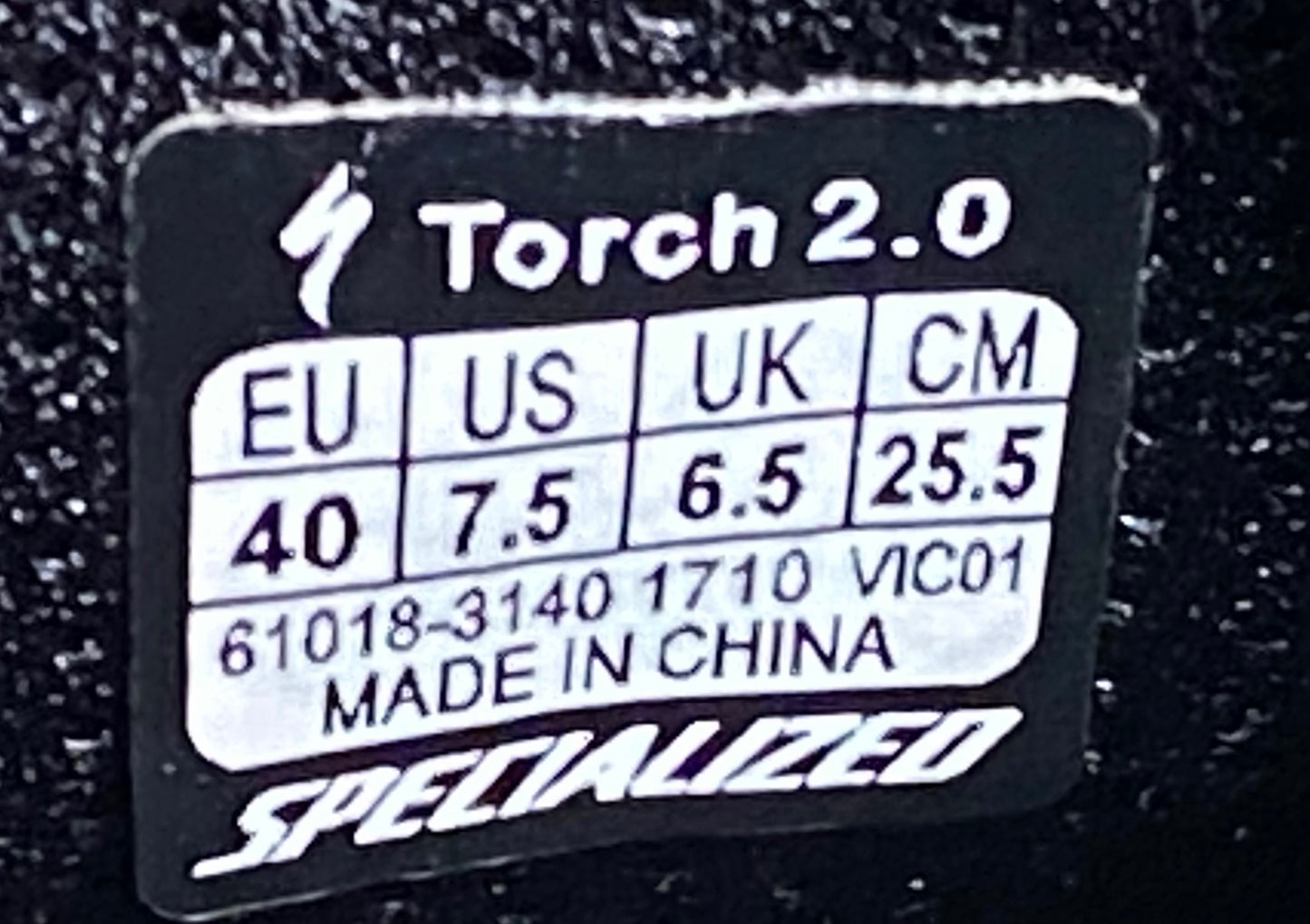 HS579 スペシャライズドSPECIALIZED トーチ Torch2.0 ビンディングシューズ SPD-SL EU40 黒