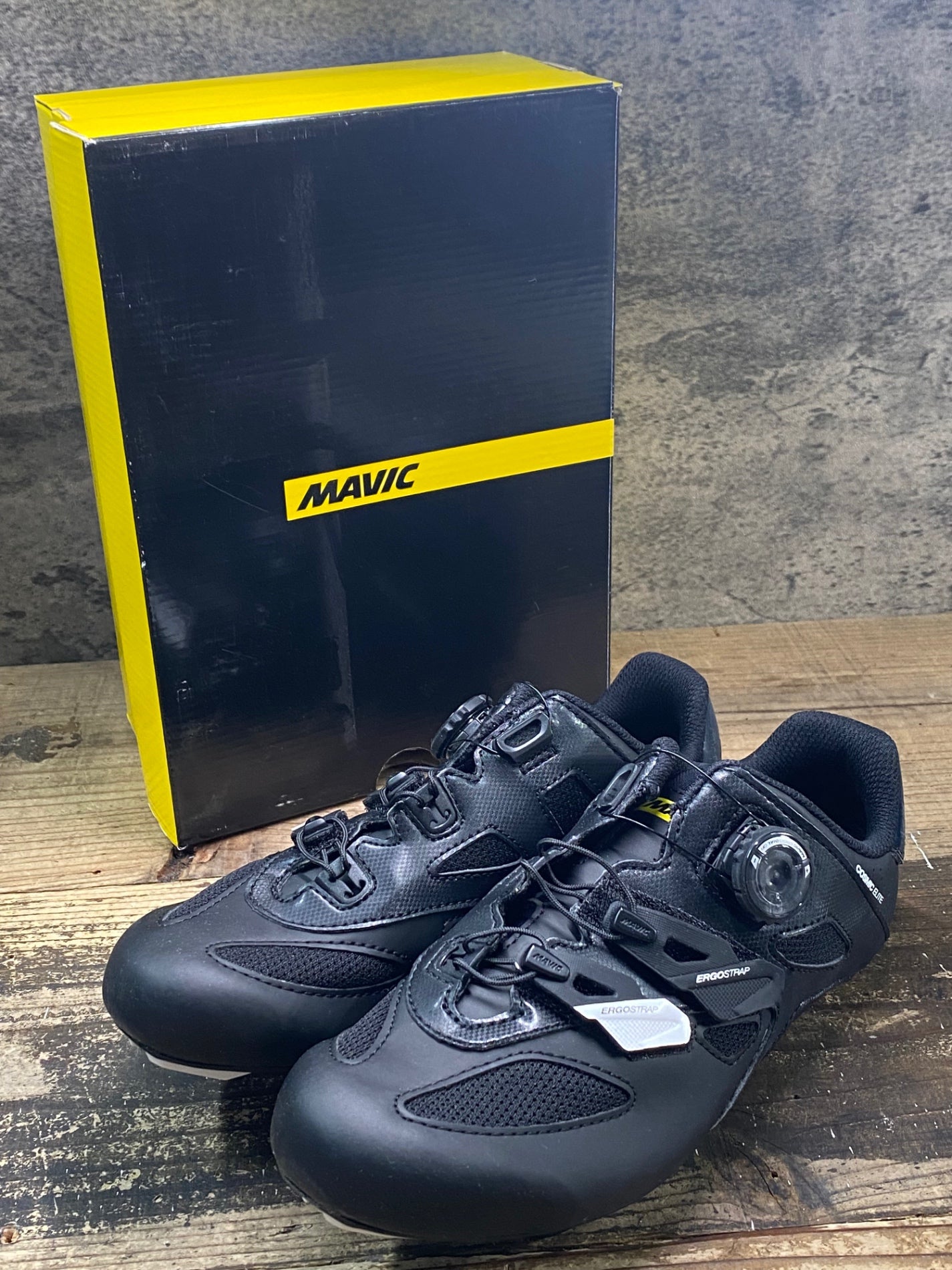 JC694 未使用品 マヴィック MAVIC COSMIC ELITE ビンディングシューズ 黒 EU40 SPDアタッチメント ペン字あり