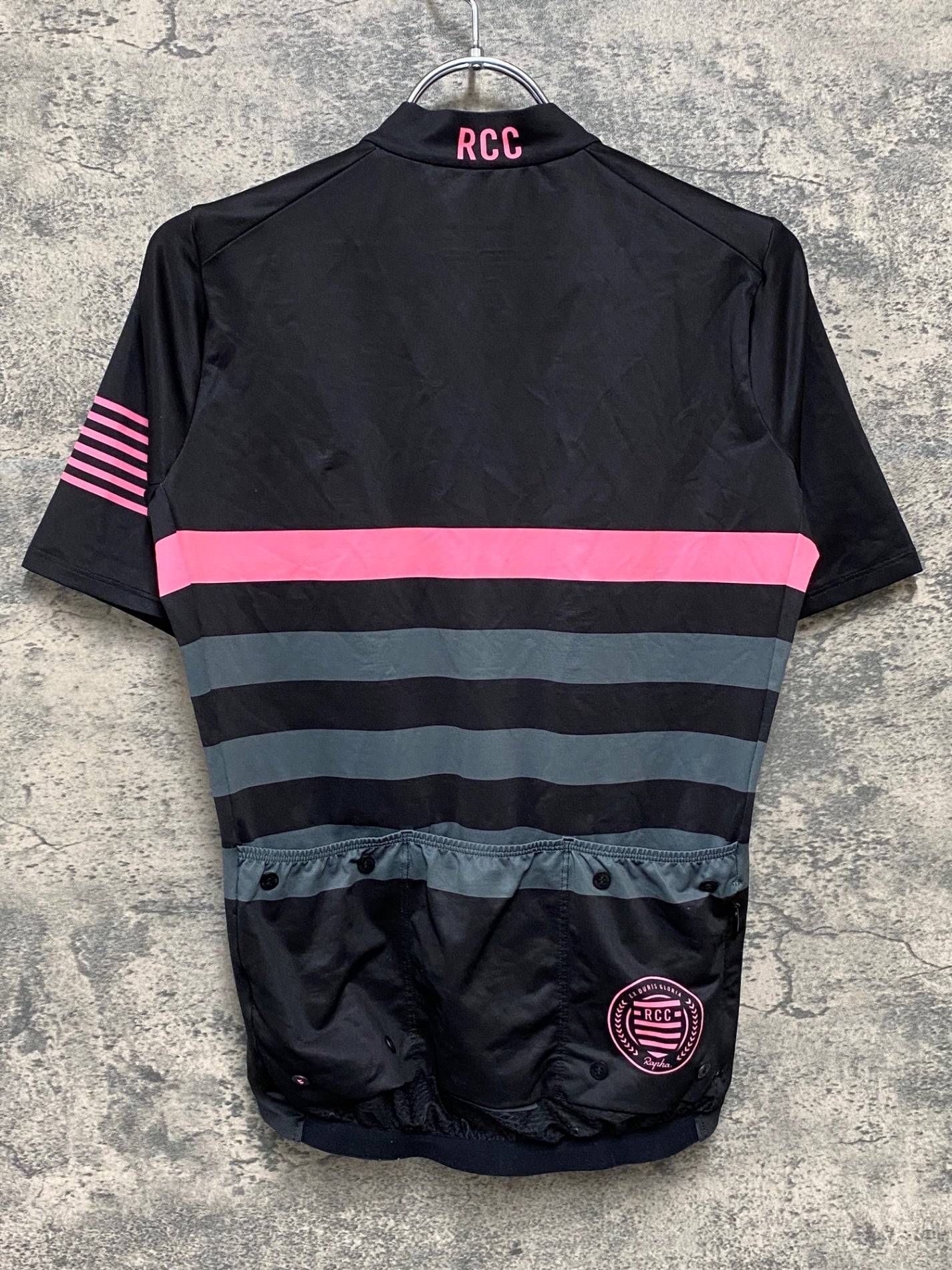 JA555 ラファ Rapha RCC PRO TEAM MIDWIEIGHT JERSEY 半袖 サイクルジャージ 黒 S