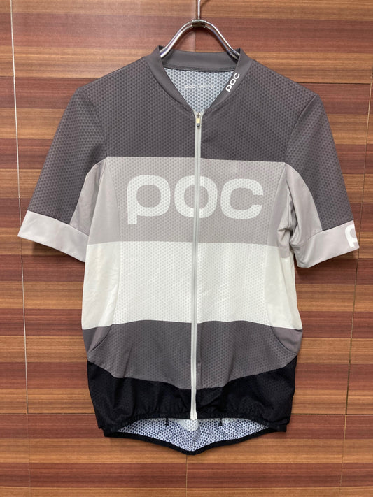 IN883 ポック POC 半袖 サイクルジャージ グレー 黒 M