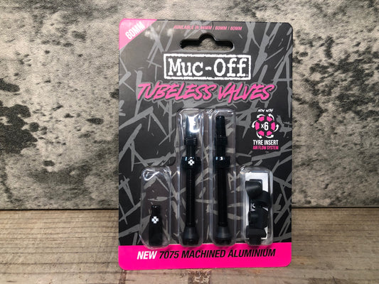 IQ984 マックオフ Muc-off TUBELESS VALVES 60mm ブラック 未使用