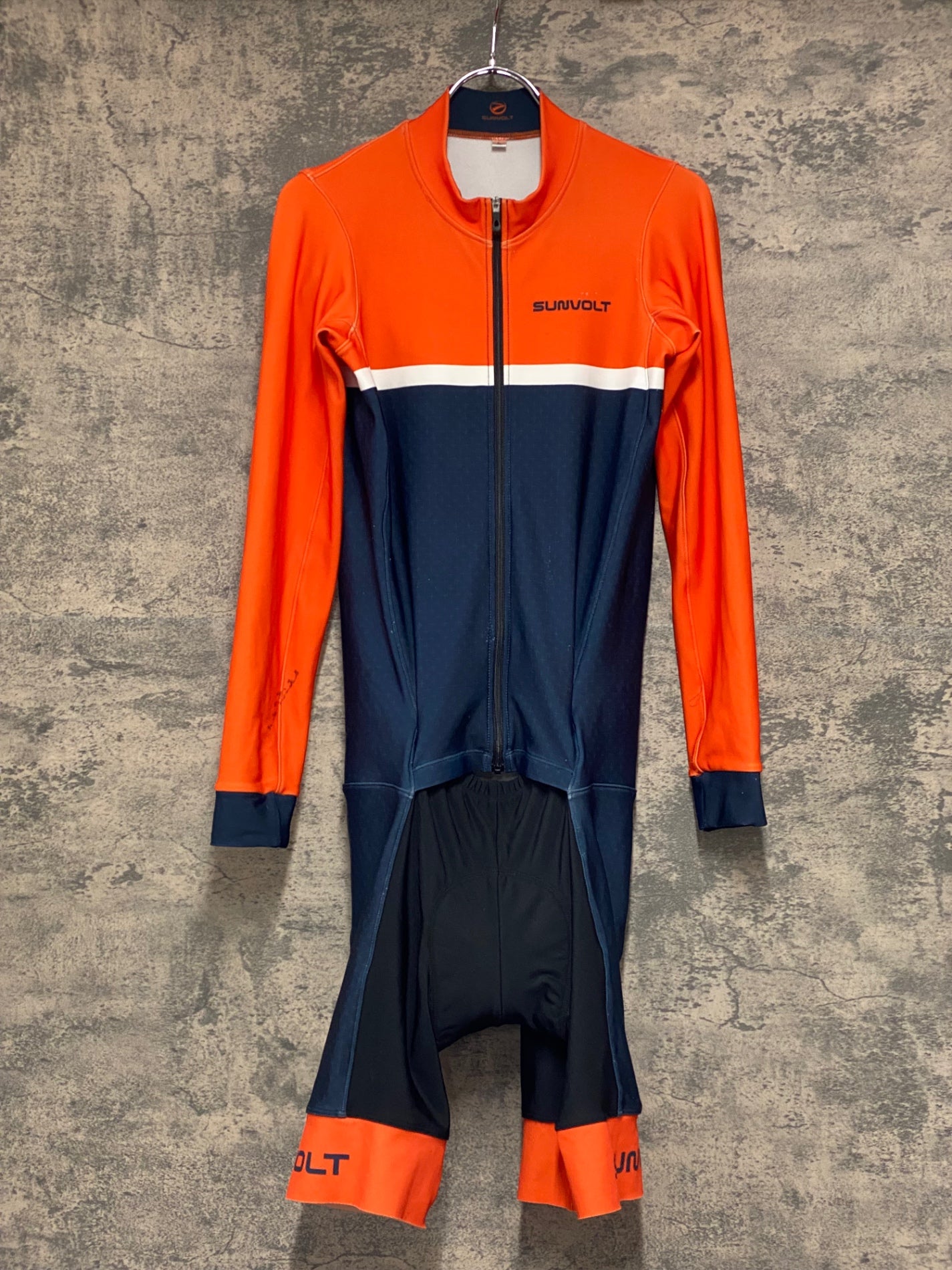 JC671 サンボルト SUNVOLT 長袖 ワンピース オレンジ L 裏起毛 ※汚れ、擦れ