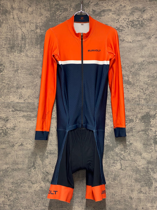 JC671 サンボルト SUNVOLT 長袖 ワンピース オレンジ L 裏起毛 ※汚れ、擦れ