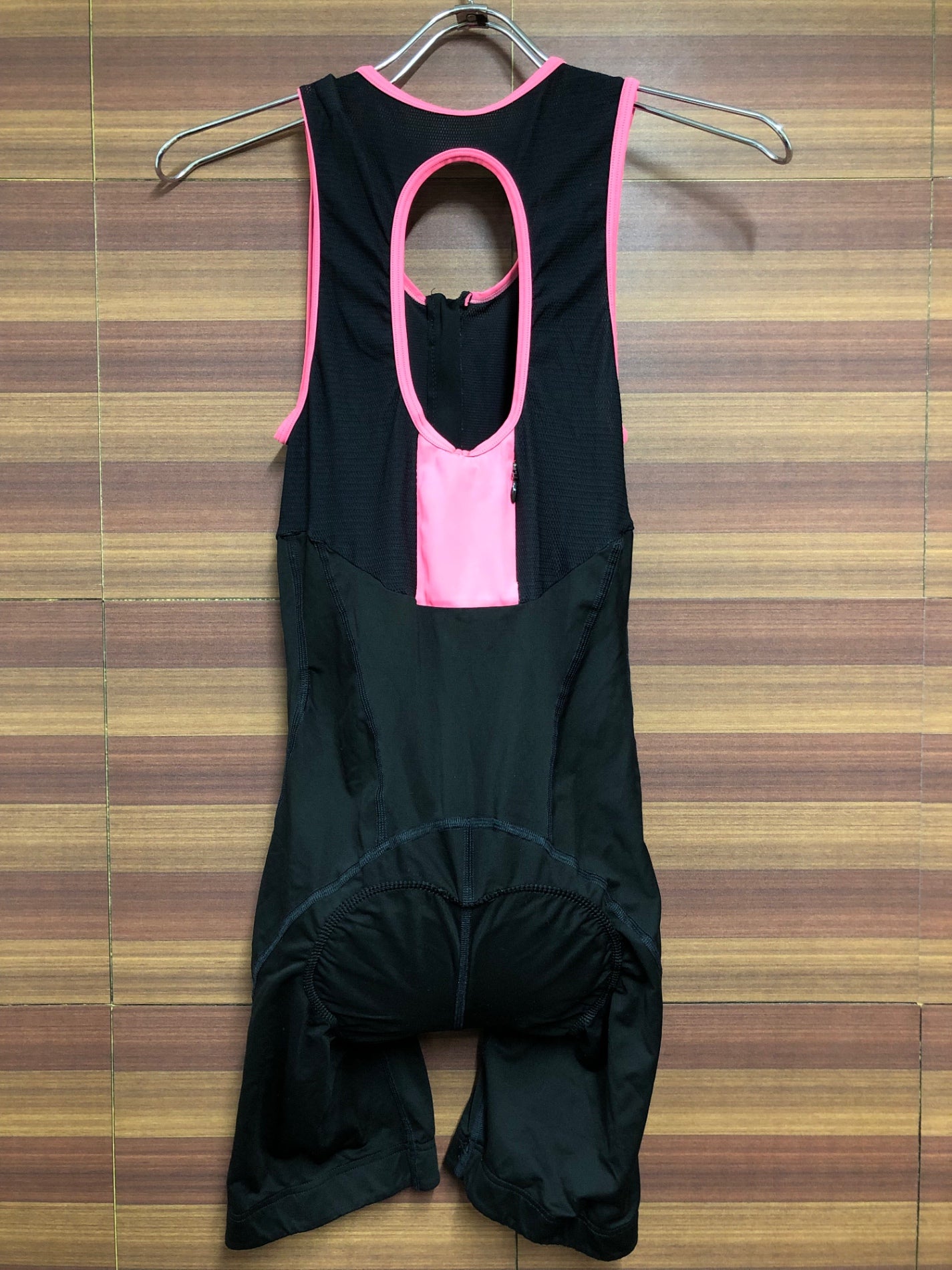 HS272 ラファ Rapha WOMEN'S BIB SHORTS 黒 ピンク S ※パッドの擦れ