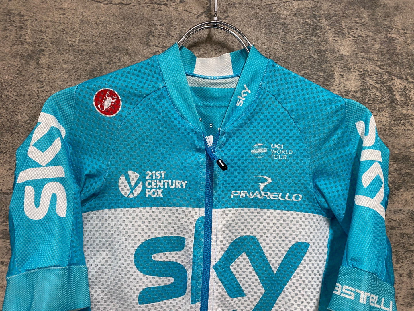 JC798 カステリ CASTELLI CLIMBER'S 2.0 JERSEY 半袖 サイクルジャージ 水色 S TEAM sky