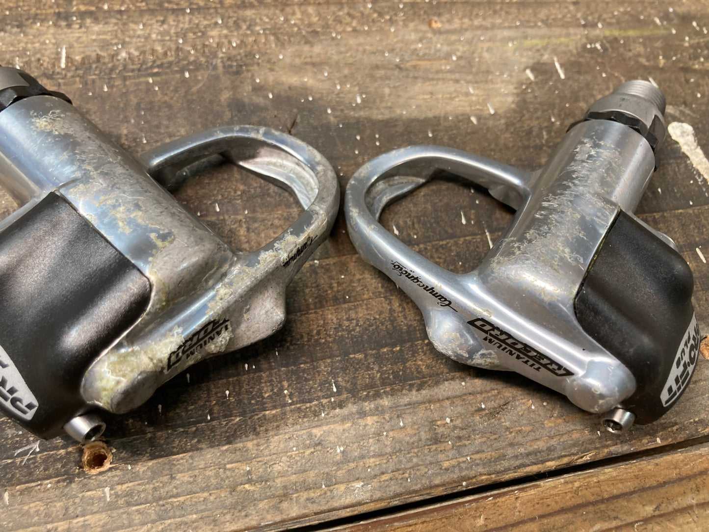 IN817 カンパニョーロ Campagnolo レコード RECORD プロフィット PRO FIT ビンディングペダル チタンシャフト