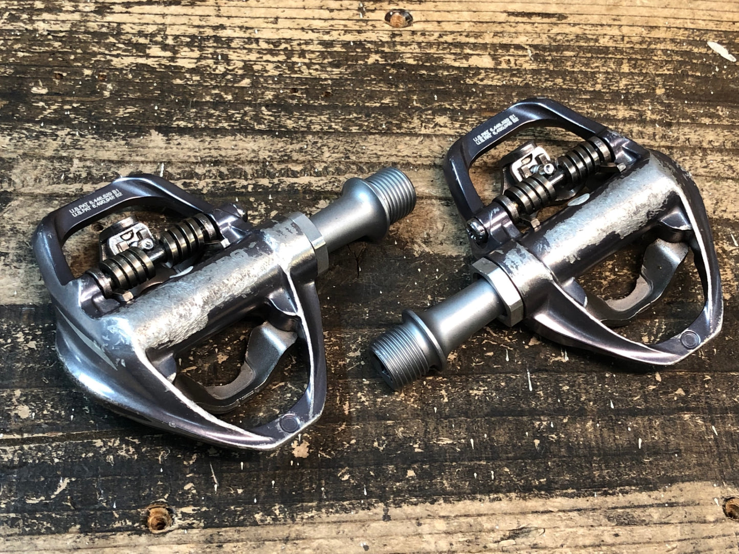IO222 シマノ SHIMANO PD-A600 ビンディングペダル 削れ大