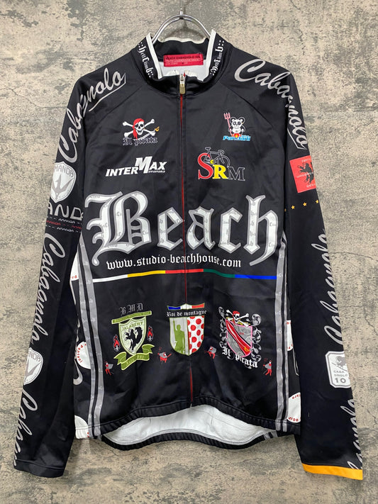 IY636 パンダーニ Pandani 長袖 サイクルジャケット 黒 XL 裏起毛