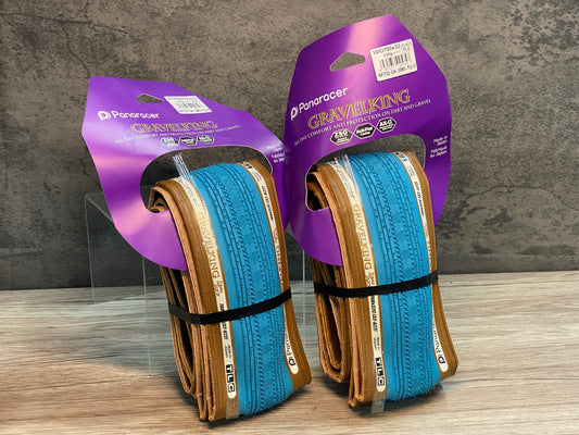 IK769 パナレーサー Panaracer GRAVELKING SS TLC 32C チューブレスレディ クリンチャー タイヤ 限定ターコイズ 2本セット 未使用