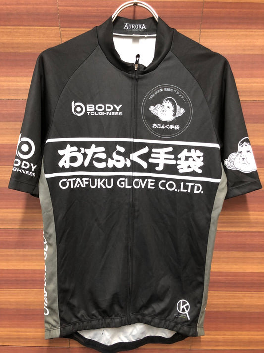 IS984 アウローラ AURORA 半袖 サイクルジャージ 黒 L おたふく手袋