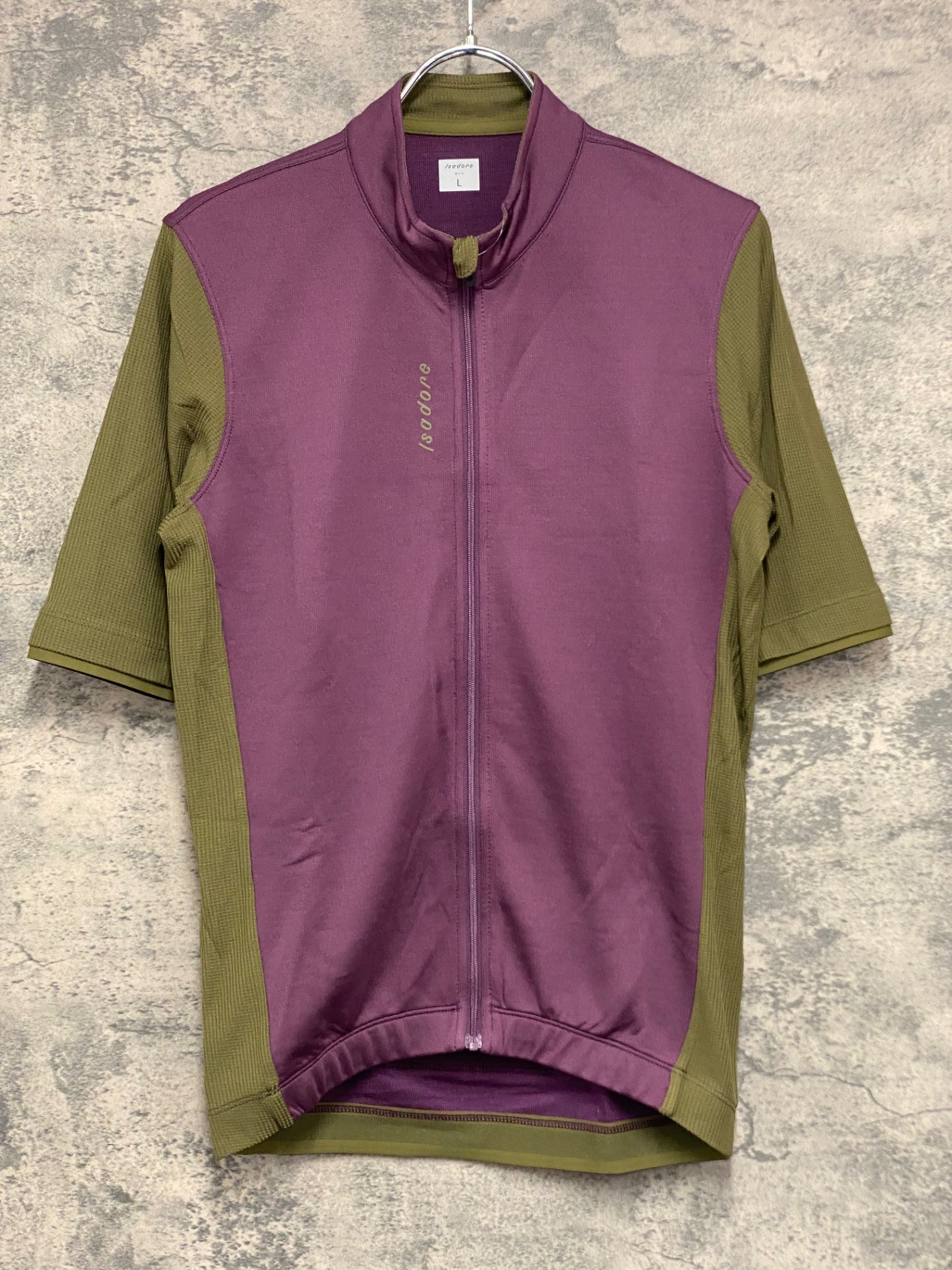 IZ177 イザドア Isadore SIGNATURE JERSEY 半袖 サイクルジャージ 紫 緑 L