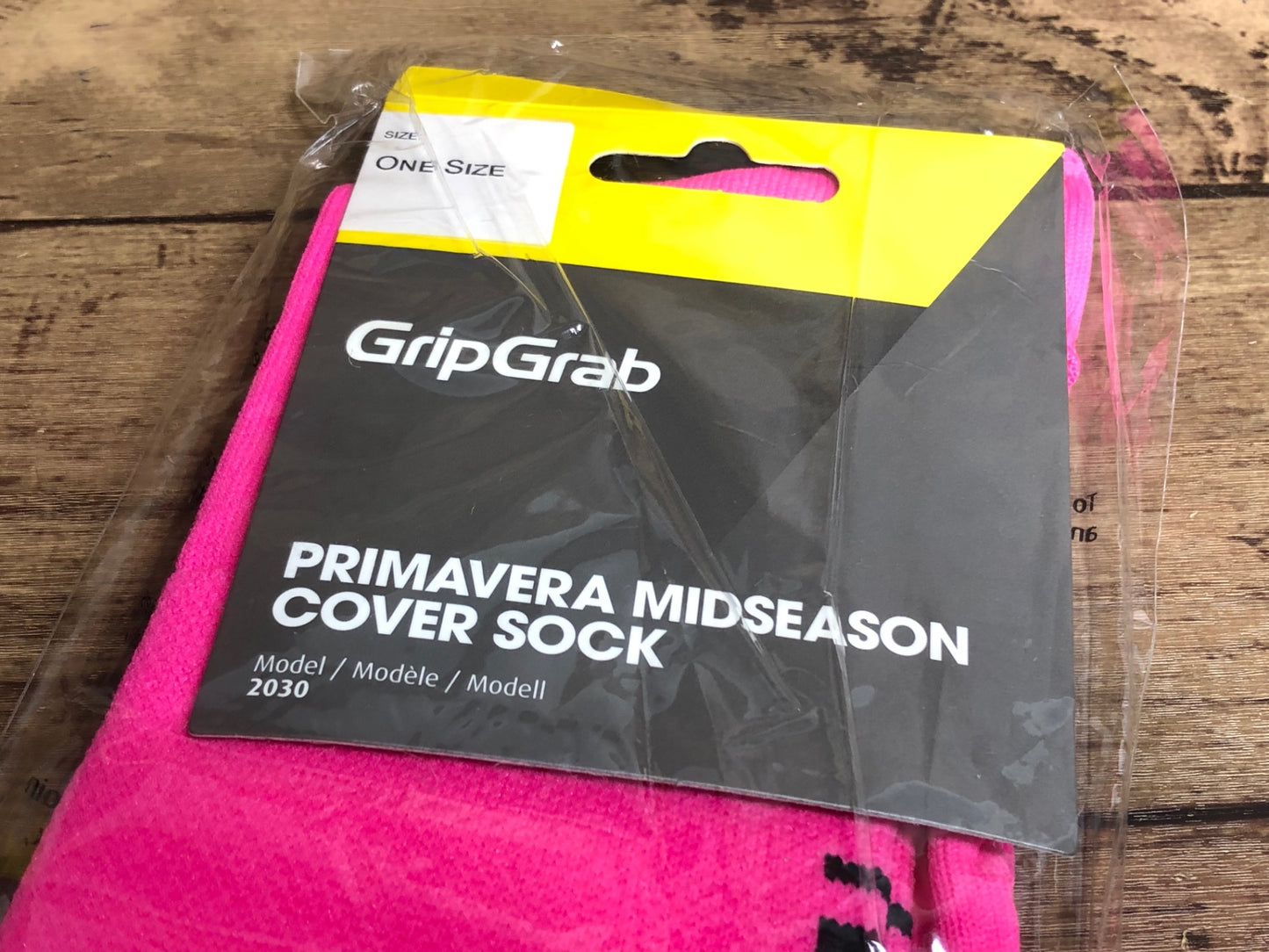 IE895 グリップグラブ Grip Grab PRIMAVERA MIDSEASON COVER SOCK サイクルソックス ピンク ワンサイズ 未使用