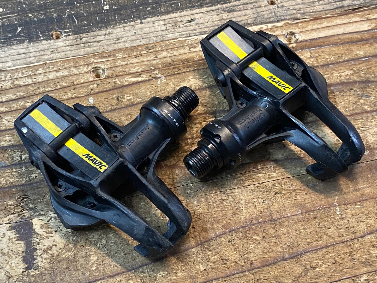 IU170 マビック MAVIC ZXELLIUM ELITE ビンディングペダル ※板バネひび割れ 軸回転抵抗大 ジャンク