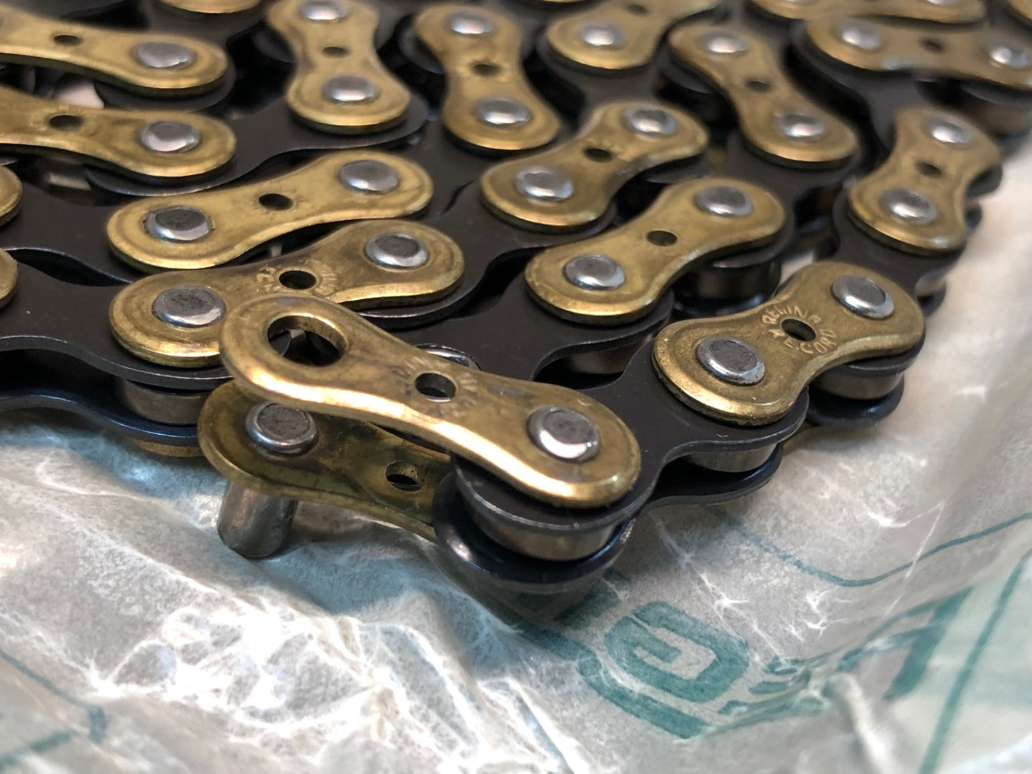 IO832 レジナ REGINA EXTRA RECORD ORO DRILLED チェーン 116L 未使用