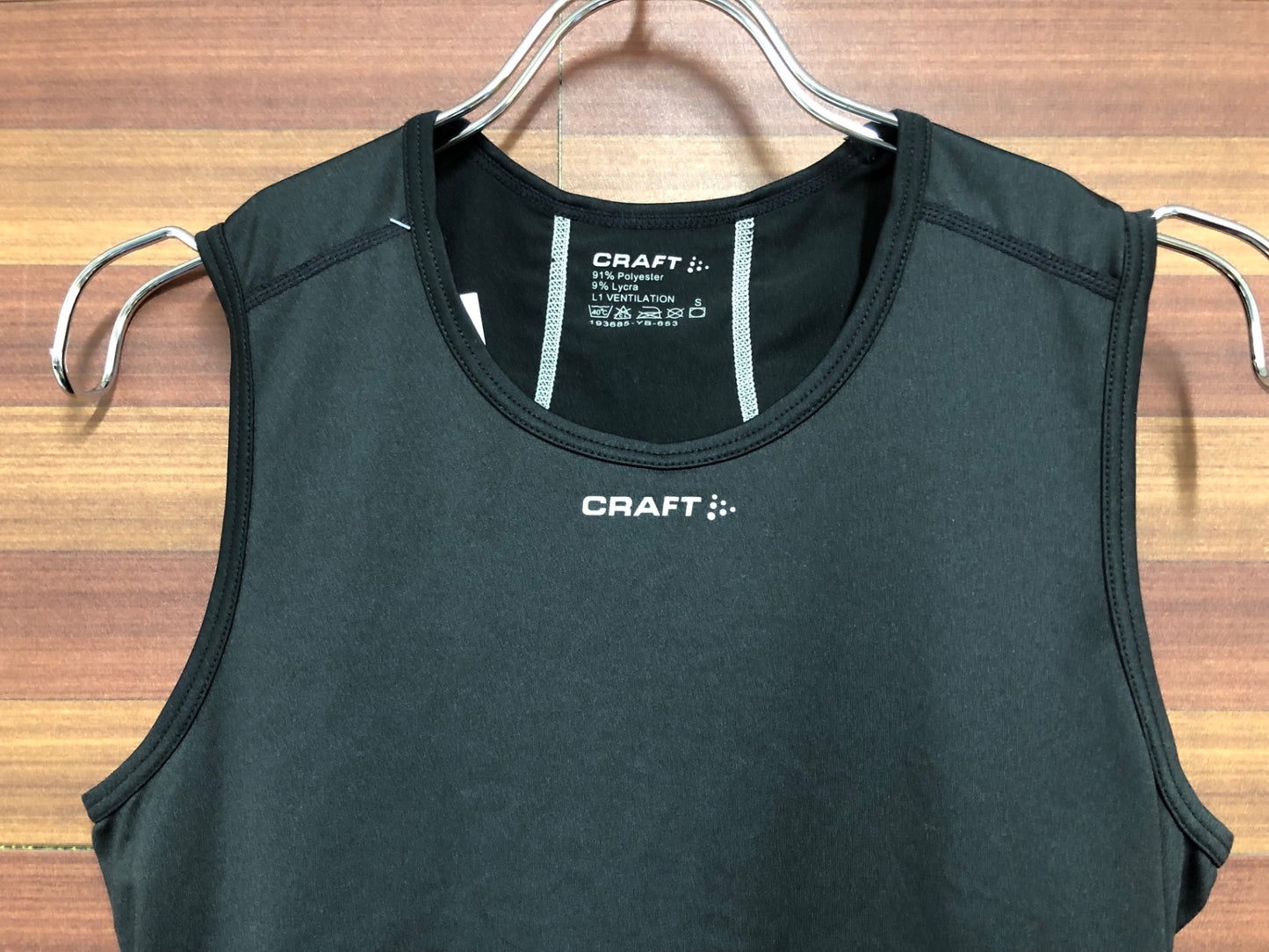 IO003 クラフト CRAFT ノースリーブ べースレイヤー 黒 S