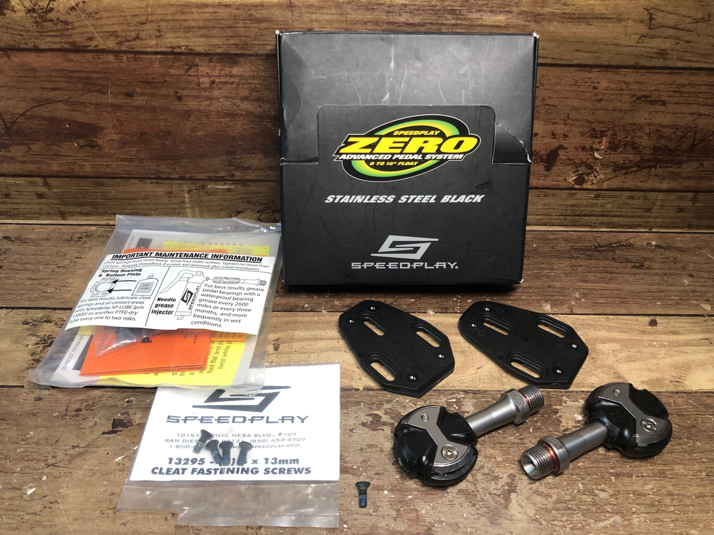 IK145 スピードプレイ SPEEDPLAY ゼロ ZERO ビンディングペダル ステンレスシャフト 黒