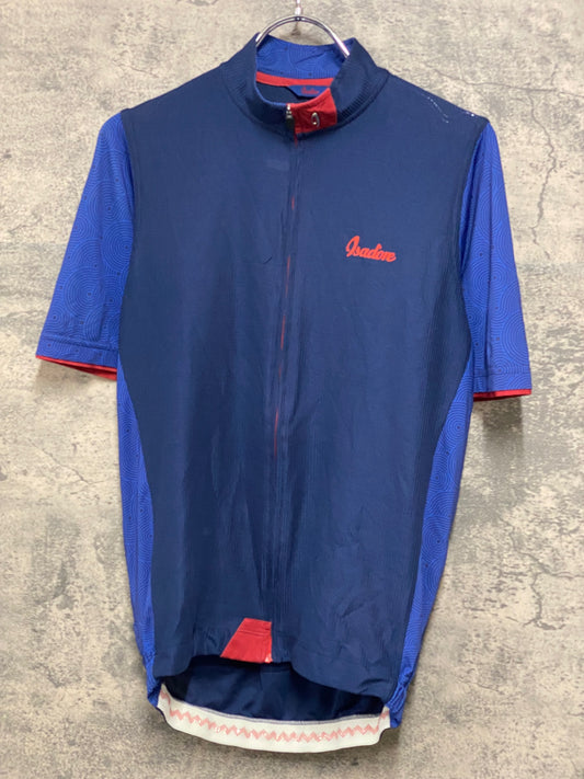 JC087 イザドア Isadore CLIMBERS JERSEY ALBULA 半袖 サイクルジャージ ネイビー M