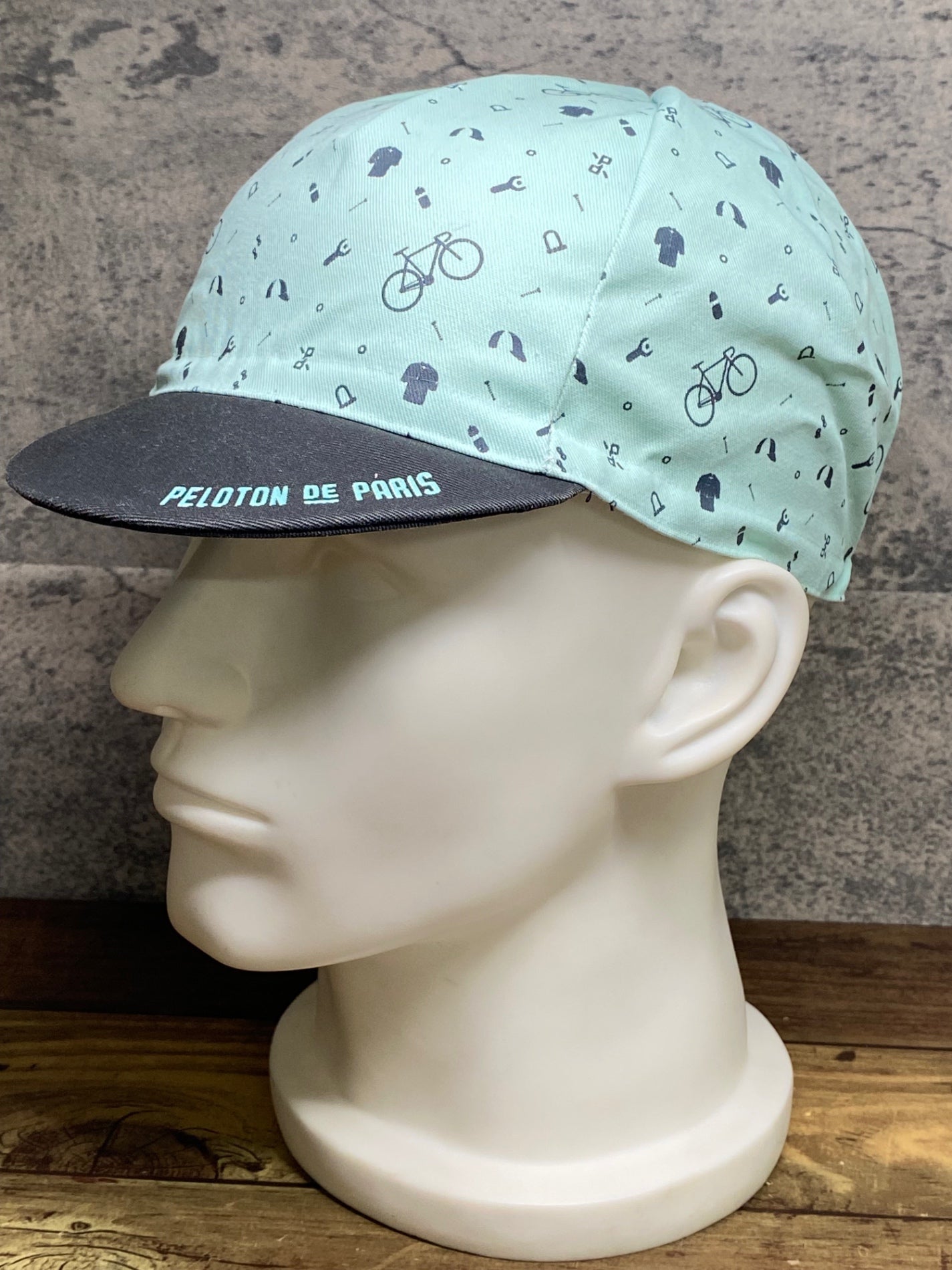 JC067 プロトンドパリ Peloton de Paris サイクルキャップ 薄緑 ワンサイズ