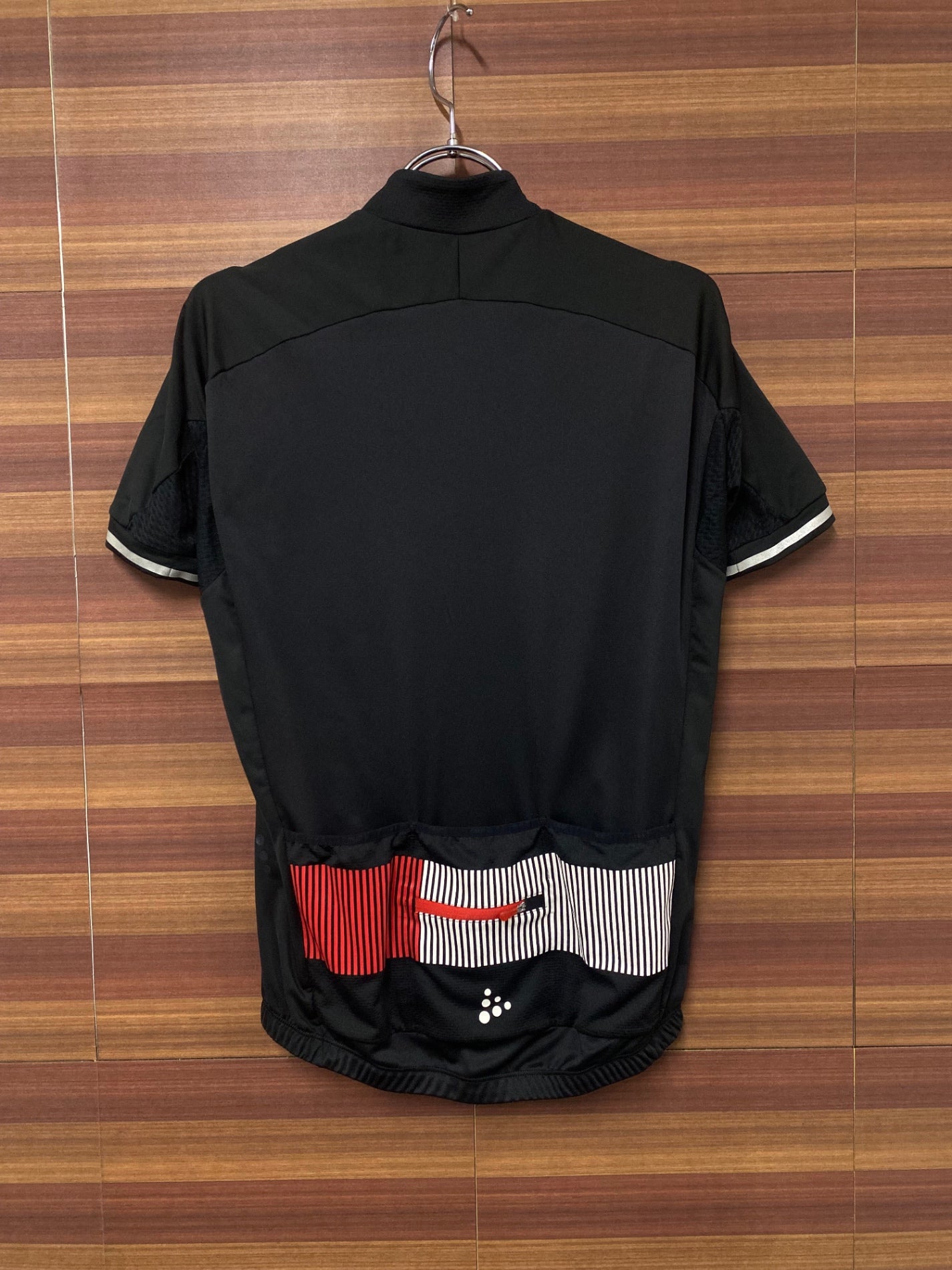 IR963 クラフト CRAFT 半袖サイクルジャージ Sサイズ 黒赤