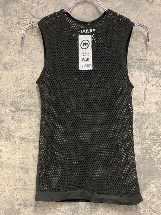 JB284 アソス assos ノースリーブ ベースレイヤー 黒 SIZE1 CLIMA CODE 1/3