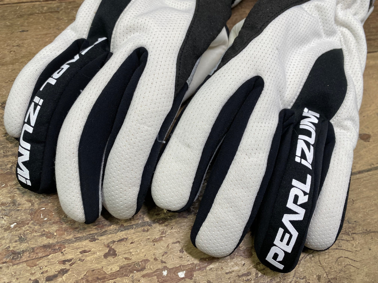 IN186 パールイズミ PEARL iZUMi 長指 グローブ 白 黒 グレー M 裏起毛 厚手