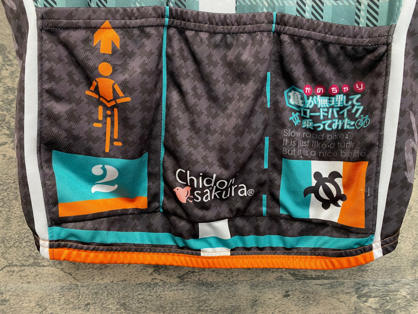 IW575 ウェイブワン WAVEONE カメチャリ kamechari 半袖 サイクルジャージ L