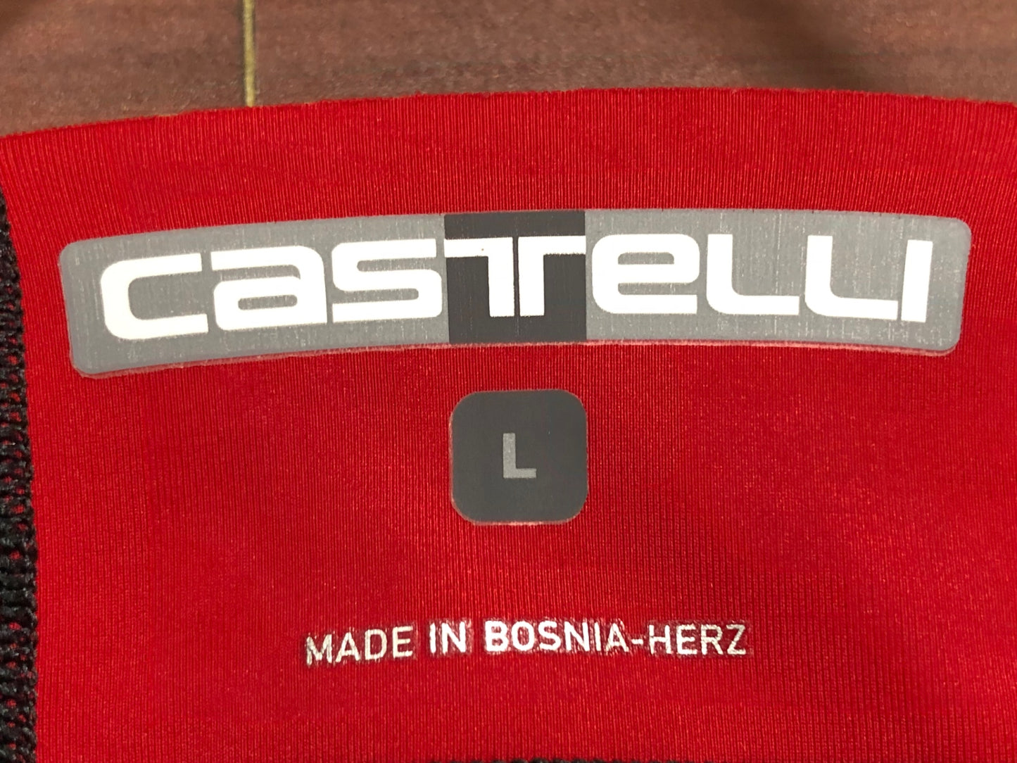 IM304 カステリ CASTELLI ロッソコルサ ROSSO CORSA ビブタイツ 黒 L 裏起毛